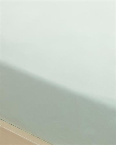 Plain Cotton King Size Fitted Sheet 180x200 cm Light Celadon