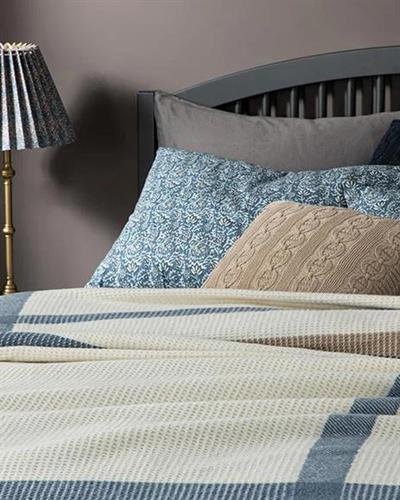 Одеало, King Size, Modern Frame , 220 X 240 Cm, Синьо-Бежово