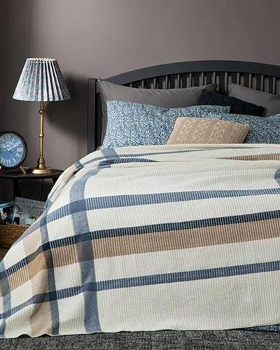 Одеало, King Size, Modern Frame , 220 X 240 Cm, Синьо-Бежово