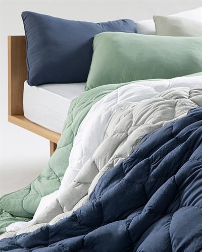 Юрган, King Size,Soft Crinkle, Микрофибър, 235 X 215 Cm, Сиво