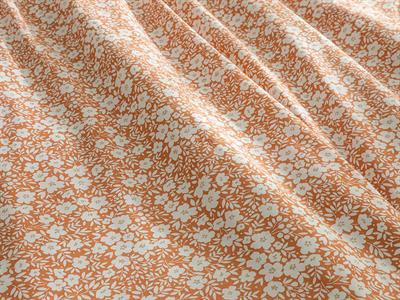 Комплект Спално Бель, Единичен Размер, Liberty Bloom Памучен, 160 X 220 Cm / 50x70 cm, Оранжево