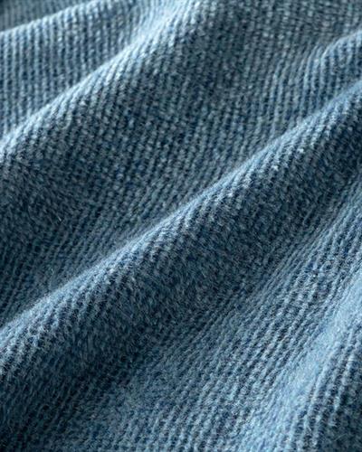 Одеало, Двоен Размер, Melange ,Памучен, 200 X 220 Cm, Тъмно Синьо- Синьо