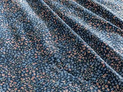 Комплект Спално Бель, Двоен Размер,Millefleur , Памучен, 200 X 220 Cm/ 50x70 Cm, Тъмно Синьо