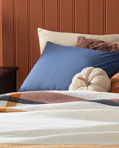 ОДЕАЛО, Единичен,Modern Frame , Вафлена с рамка, 150x200 cm, Горчица - Теракота