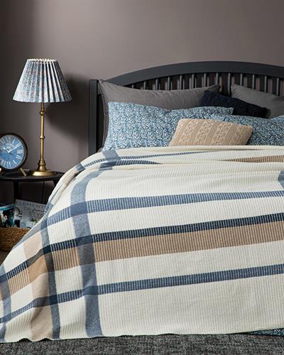 Одеало, Двоен Размер,Modern Frame , 200 X 220 Cm, Синьо-Бежово