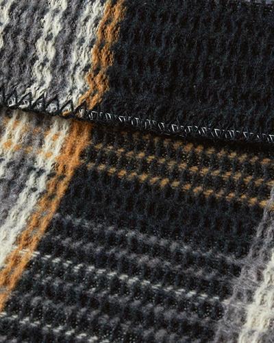 Одеяло, Двоен,Plaid , Шотландско каре с вафлена структура, 180x220 см, Антрацит