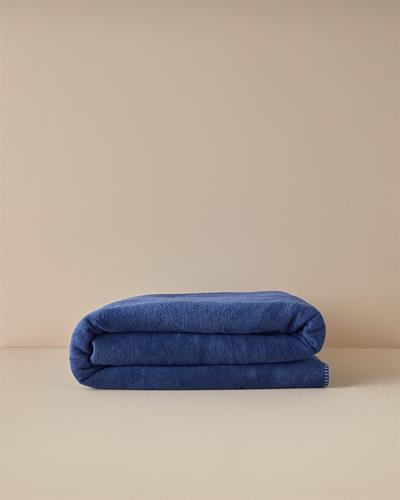 Одеало, Единичен Размер,Plain , Памучен, 150 X 200 Cm, Синьо - Тъмно Синьо