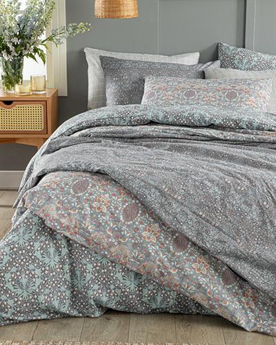 КОМПЛЕКТ СПАЛНО БЕЛЬ,  Двоен размер, Primrose ,  Лесно за гладене 200x220 cm/ 50x70 cm,  Тъмно синьо