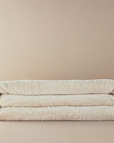 Одеало, Двоен Размер, Shabby Rose Emboss, 200 X 220 Cm, Кремово