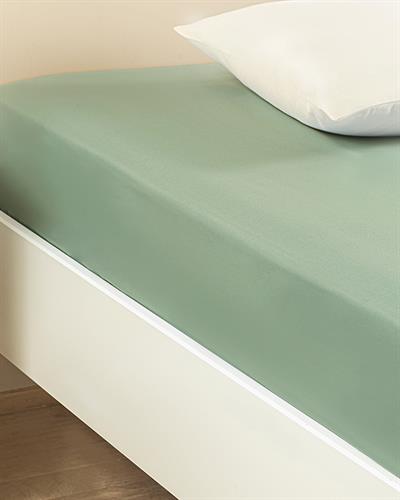 Прав Чаршафи Small Single, Памучен, Тъмно Зелено, 140 X 200 Cm