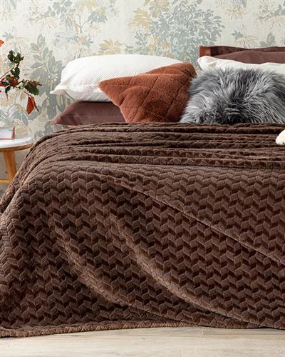 Одеало, Двоен Размер, Softy Braid Ombre Super Soft, 200 X 220 Cm, Кафяво