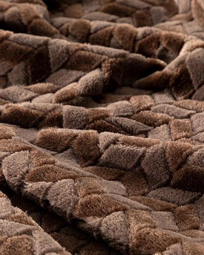 Одеало, Двоен Размер, Softy Braid Ombre Super Soft, 200 X 220 Cm, Кафяво