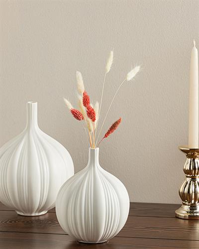 Ваза Stoneware, Бяло, 14 X 14 X 19 Cm