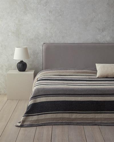 Одеяло, Двоен,Striped , Четири сезона, 180x220 см, Антрацит
