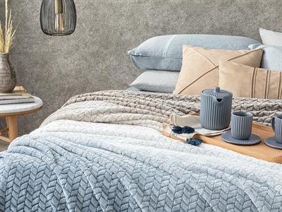 Одеало, Единичен Размер,Sunrise  Ombre Super Soft, 150 X 200 Cm, Бежово - Тъмно Синьо