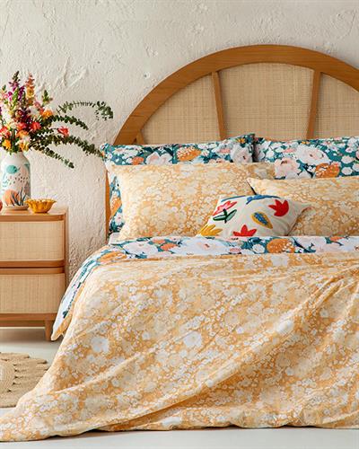 Комплект Спално Бель, Super King Size, Camellia,  Памучен, 260 X 220 Cm, Праскова