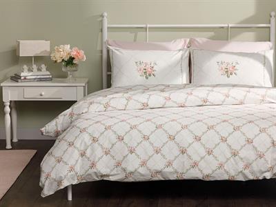 Комплект Спално Бель, Super King Size, Rose Chain , Памучен, 260 X 220 Cm/ 50x70 Cm, Светло Розово