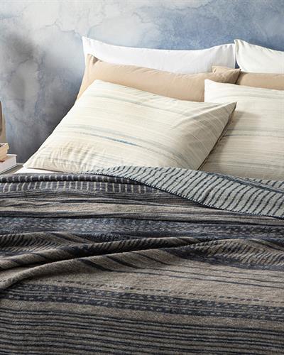 Одеяло, Двоен, Textured Stripe , Памучен, 200x220 см, Морскосин