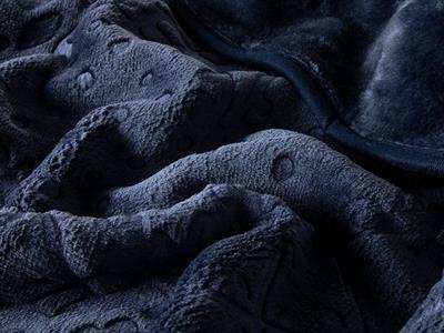Одеало, Двоен Размер,Timeless  Emboss, 200 X 220 Cm, Тъмно Синьо