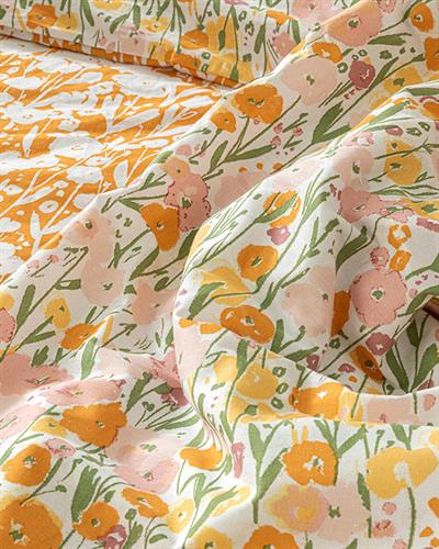 Комплект Спално Бель, Единичен Размер,Wild Flowers  Памучен, 160 X 220 Cm / 50x70 cm, Розово