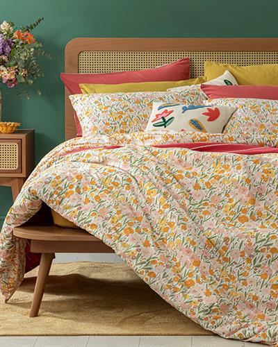 Комплект Спално Бель, Единичен Размер,Wild Flowers  Памучен, 160 X 220 Cm / 50x70 cm, Розово