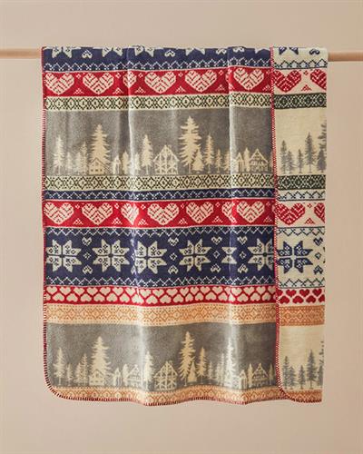 Тв Одеяло,Winterfell , Акрил, 130x170 см, Морскосин - Червен