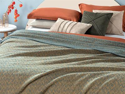  Одеало, Единичен Размер,Zigzag, Памучен, 150 X 200 Cm, Горчица - Масло