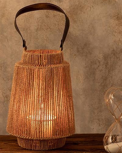 Abbie Lantern 30 cm Brown