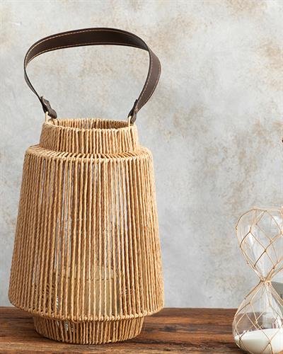 Abbie Lantern 30 cm Brown