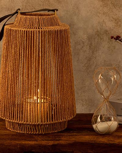 Abbie Lantern 40 cm Brown