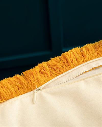 Abrazo Голяма Декоративна Възглавница Бродерия с перфорация 55x55 см Екрю