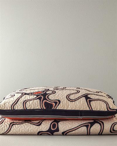 Abstract Art Комплект Кувертюра За Легло Единичен Многофункционален 160x220 см Бежов