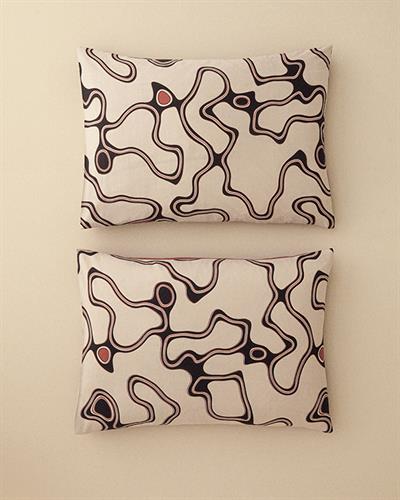 Abstract Art Калъфка За Възглавница 2 бр. Мек памук с дигитална щампа 50x70 см Бежов