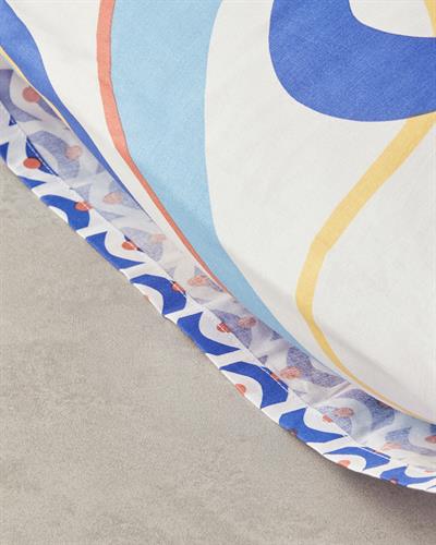 Калъфка За Възглавница 2 бр. Памучен 50x70 cm Морскосин - Оранжев