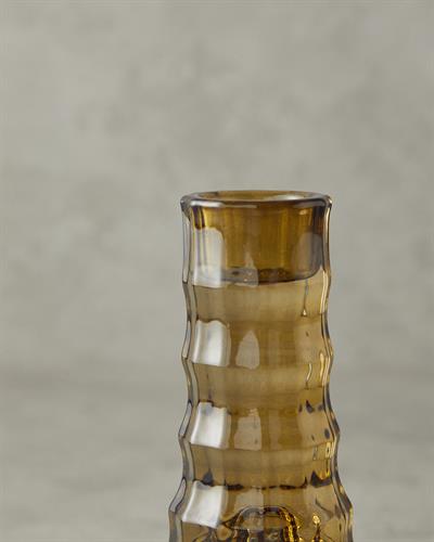 Adara Свещник Стъкло 14 см Brown