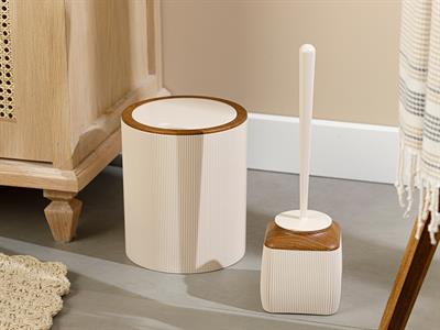 Adela Комплект За Баня 19x21,5 см+10x10x37 см Бежов