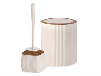 Adela Комплект За Баня 19x21,5 см+10x10x37 см Бежов