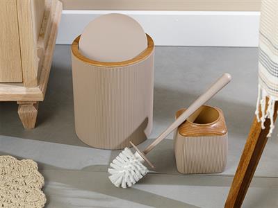 Adela Bath Set 19x21,5 cm+10x10x37 cm Brown