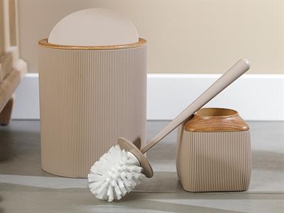 Adela Bath Set 19x21,5 cm+10x10x37 cm Brown