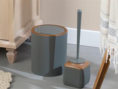 Adela Bath Set 19x21,5 cm+10x10x37 cm Anthracite