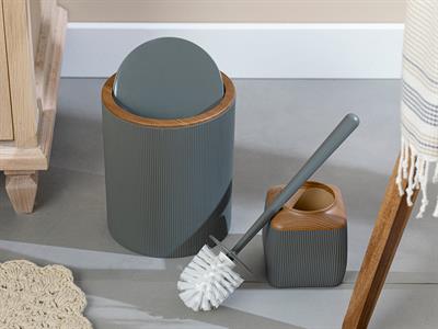 Adela Bath Set 19x21,5 cm+10x10x37 cm Anthracite