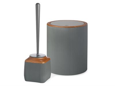 Adela Bath Set 19x21,5 cm+10x10x37 cm Anthracite