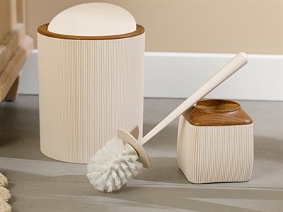 Adela Комплект За Баня 19x21,5 см+10x10x37 см Бежов