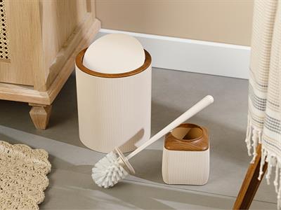 Adela Комплект За Баня 19x21,5 см+10x10x37 см Бежов