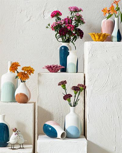 Adela Ваза 8x8x15 см Син