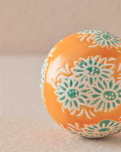 Adella Декоративен Предмет Порцелан, Оранжево,, 6 Cm