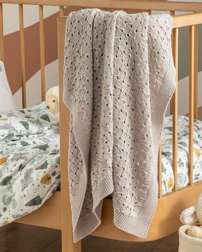 Adella Бебешко Одеало Памучен, Бежово, 80 X 120 Cm