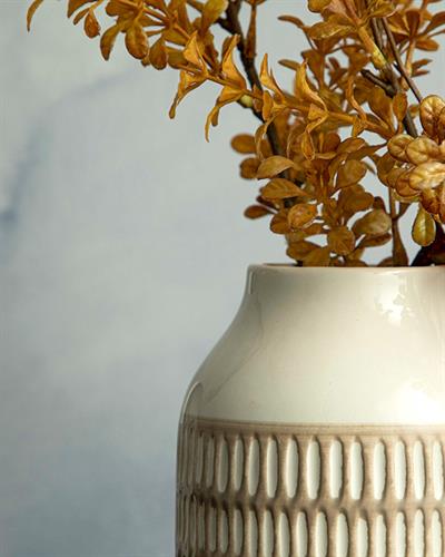 Aden Ваза 10x10x14 см Светлокафяв