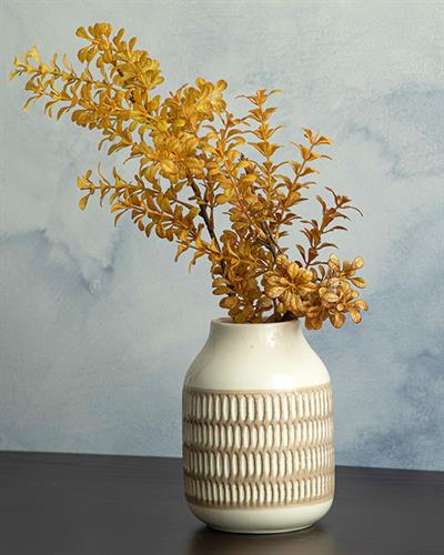 Aden Ваза 10x10x14 см Светлокафяв