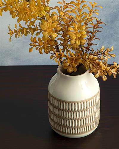 Aden Ваза 10x10x14 см Светлокафяв